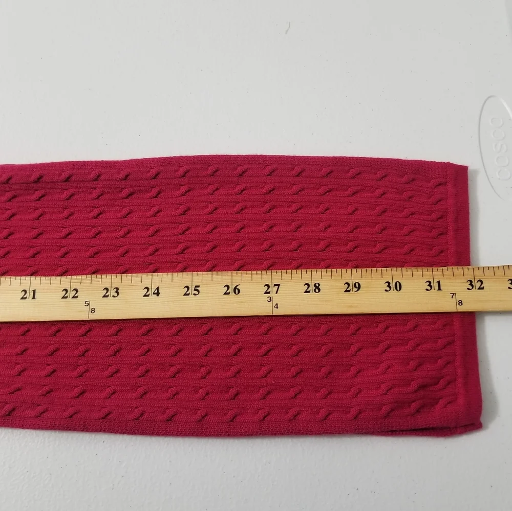 Lands End Knit Scarf Women Pink